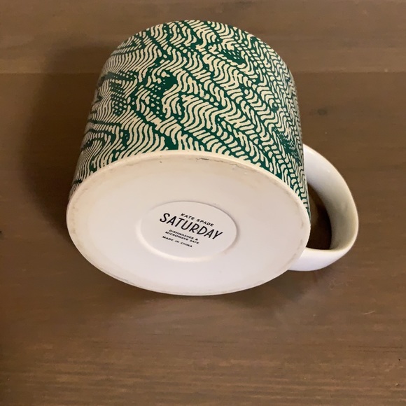Kate Spade Saturday Teal and White Patterned Mug - Picture 7 of 8